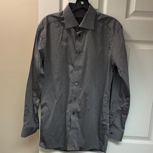 Eton Gray Striped Men's Shirt Jacket